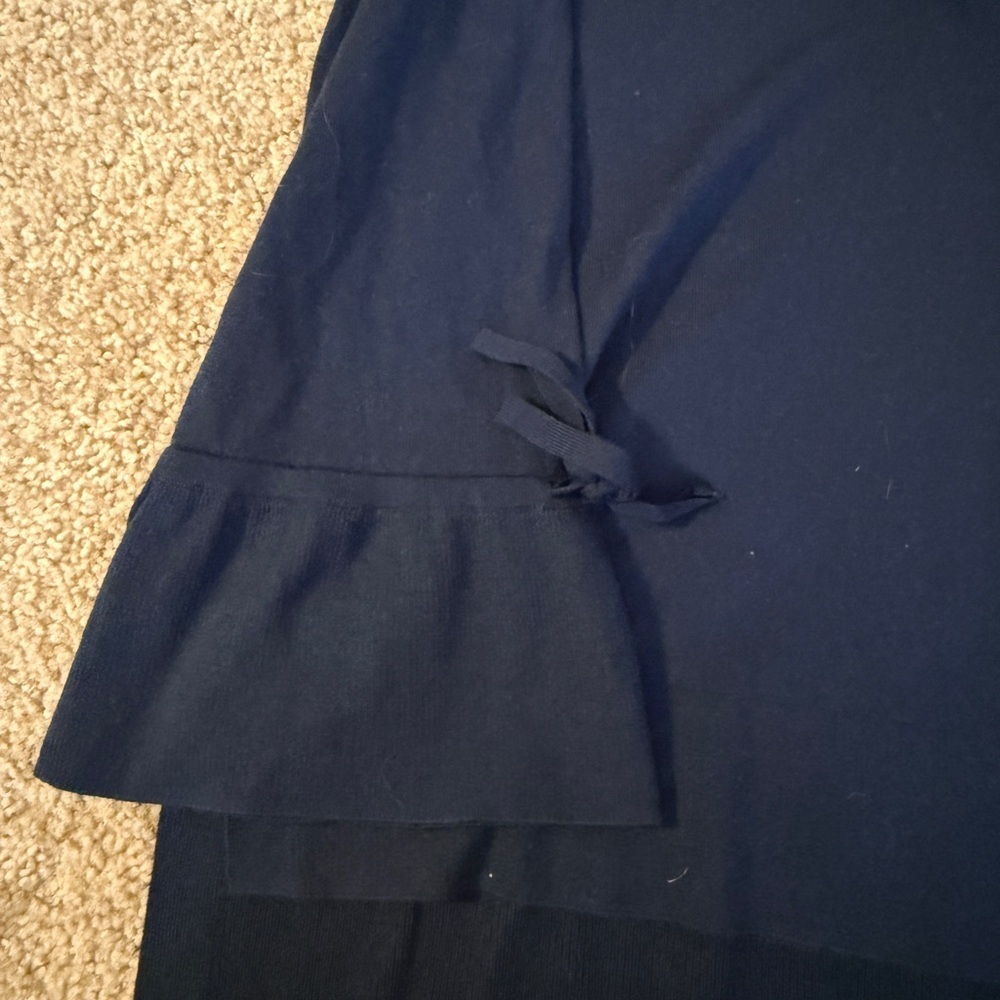 J. Crew Deep Blue V-Neck Top - Picture 3 of 6